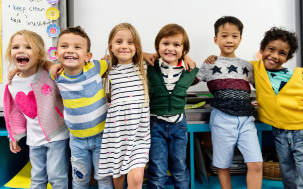 Happy kids at elementary school